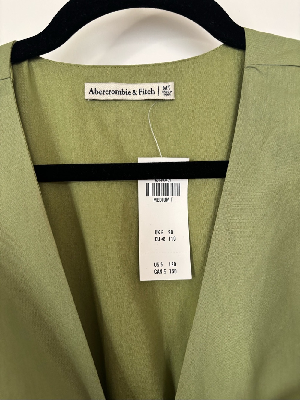 Abercrombie & Fitch Twist Bodice Femme Maxi Dress in Green M tall NWT - Picture 5 of 13